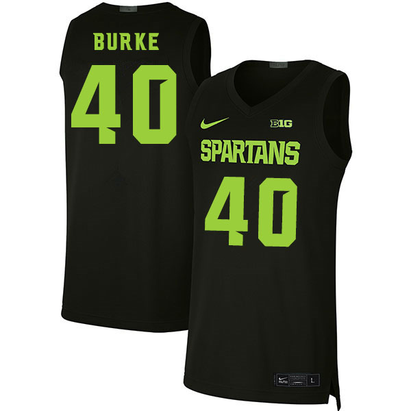 Men Michigan State Spartans #40 Braden Burke NCAA Nike Authentic Black College Stitched Basketball Jersey ZR41U86JV